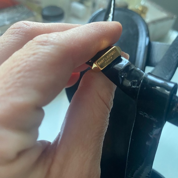 SAINT LAURENT tribute Elegant Black Strappy Sandals patent leather black 41 - Picture 6 of 10